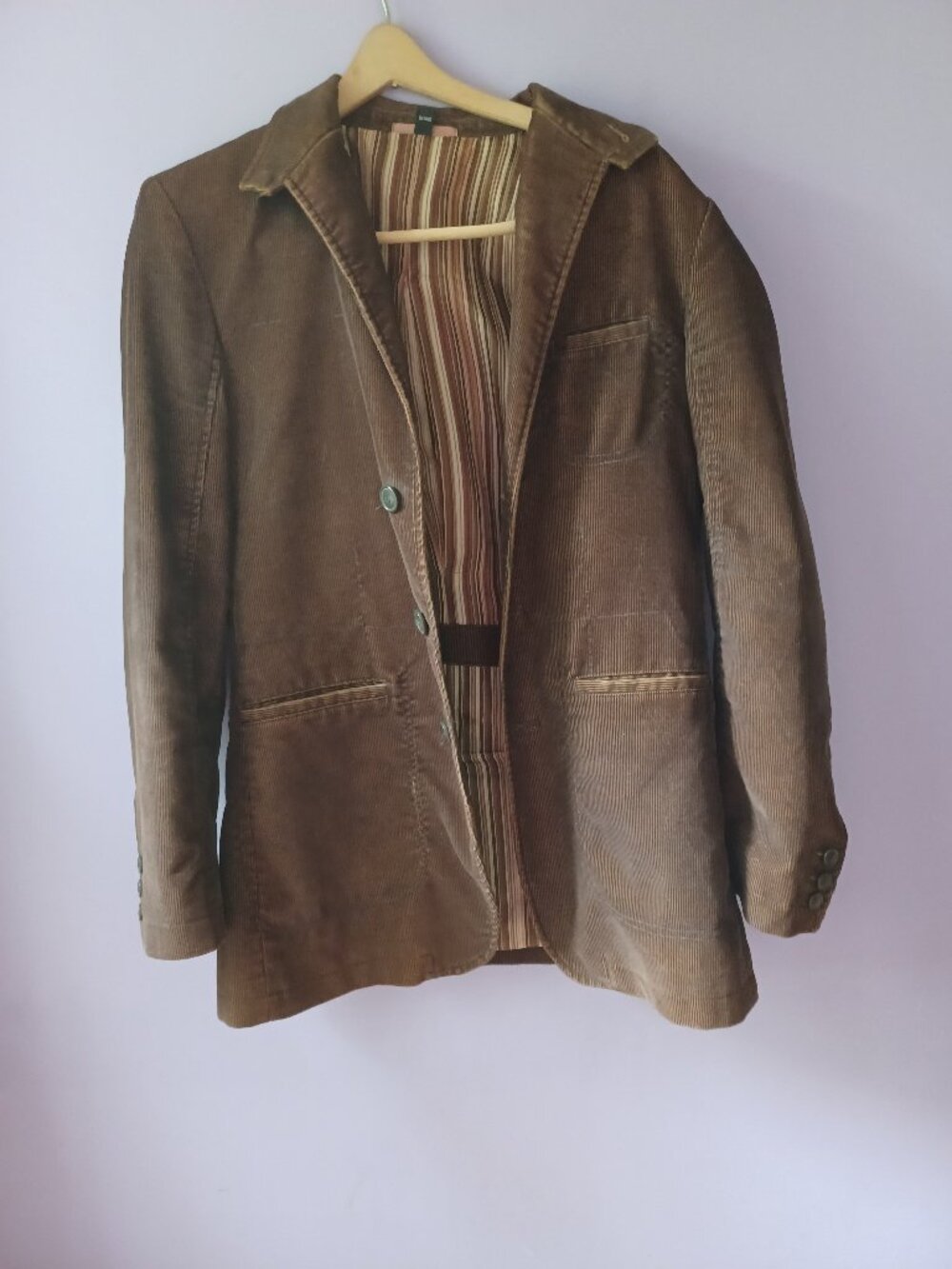 Brown Rivet Brown Cordory Men's Sport Coat